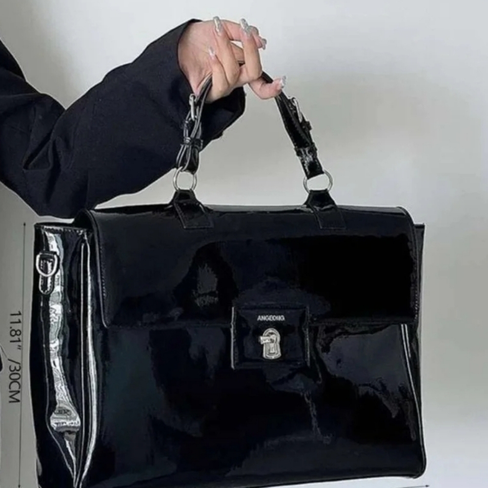 Minimalist Flap Satchel Bag shein